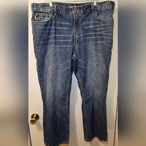 Carhartt Jeans Mens 42x30 Blue Relaxed Fit Straight Blue Denim Workwear Read